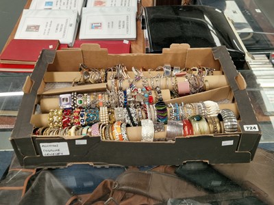 Lot 724 - A collection of bangles and bracelets