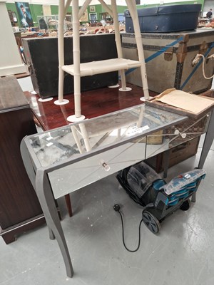 Lot 412 - A mirrored console table, the twin drawers on...