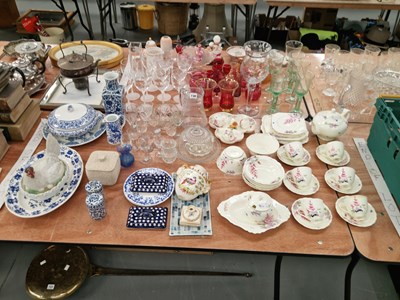 Lot 738 - A Tuscan floral breakfast set, drinking...