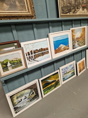 Lot 421 - A group of eleven contemporary landscape works...