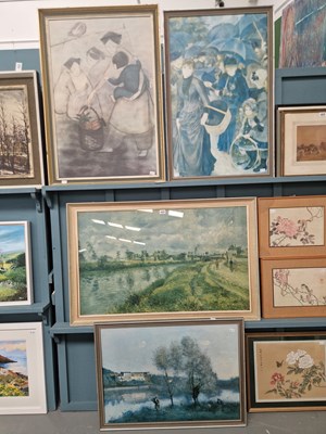 Lot 423 - Four large prints after classic paintings...