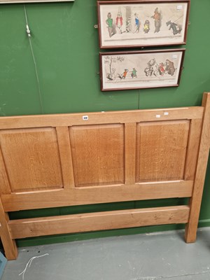 Lot 430 - A bespoke modern oak panelled double bed head...
