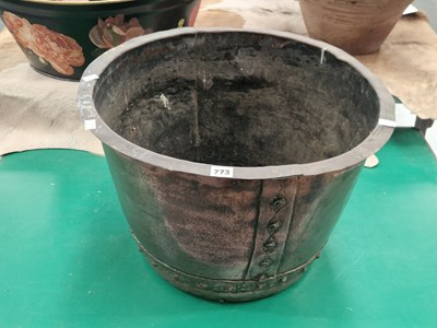 Lot 773 - A copper copper H 38 Ø 57cm