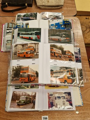 Lot 786 - Five albums of bus photographs