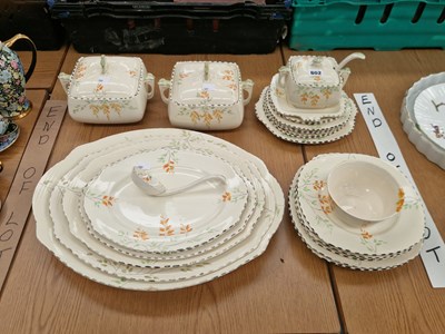 Lot 802 - A Burgess and Leigh Art Deco service decorated...