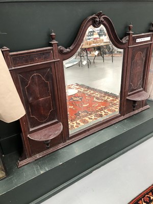 Lot 458 - An Edwardian mahogany over mantle mirror, 94 ×...