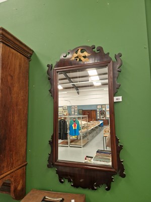 Lot 461 - A Victorian mahogany fretwork mirror with a...