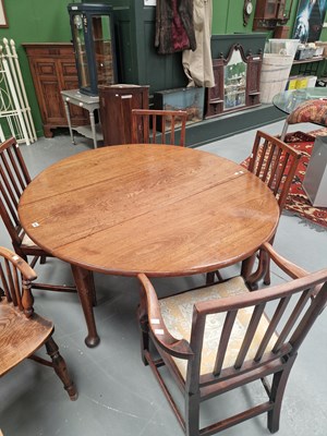 Lot 464 - A Georgian oak gateleg table H 71 W 134 D...