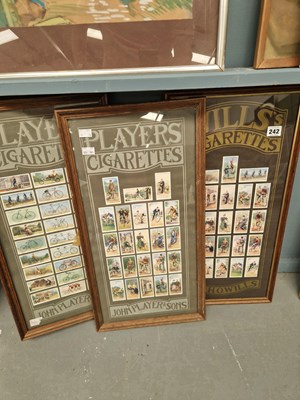 Lot 242 - Three framed sets of Will's and Player's...