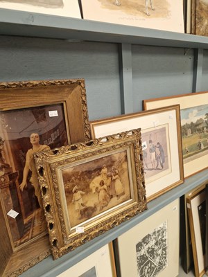Lot 234 - Two Victorian chrystoleum pictures, the larger...