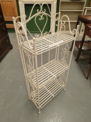 Lot 227 - A painted metal plant stand or shelf unit H...