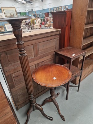Lot 221 - A 20th century mahogany tripod torchere H 123...