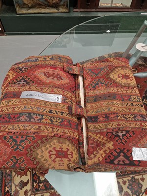 Lot 215 - A pair of lined and interlined tab top...