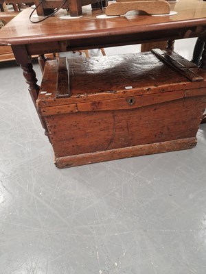Lot 405A - An antique pine blanket box