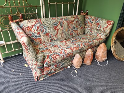 Lot 3 - A knole sofa/settee upholstered in Morris & Co...
