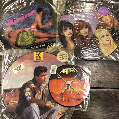 Lot 2966 - Four picture disc records; Divine - Walk Like...