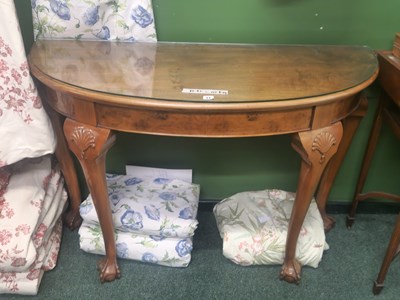 Lot 11 - A Frederick Restall labelled D-shape mahogany...