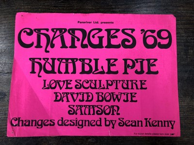 Lot 2972 - Flyer for the 'Changes '69' tour by Humble Pie...