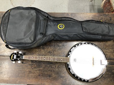 Lot 2984 - A 'Vintage' brand banjo in 'Rockbag' carry case.