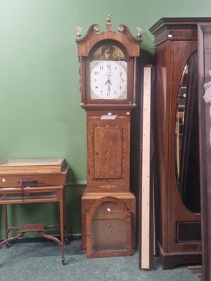 Lot 48 - A line inlaid mahogany long case clock...
