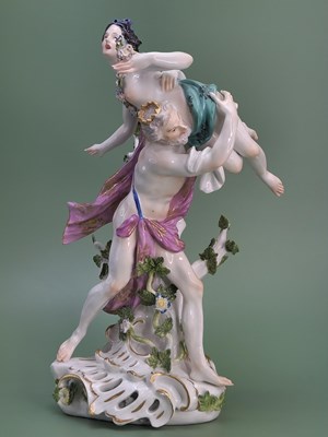 Lot 1878 - A Meissen group depicting the rape of...