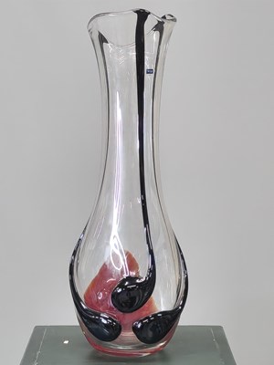 Lot 1881 - A Svaja art glass vase with three trails of...