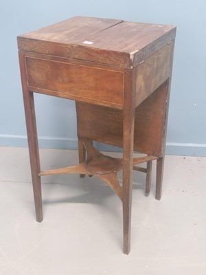 Lot 59 - A George III mahogany wash stand, the...