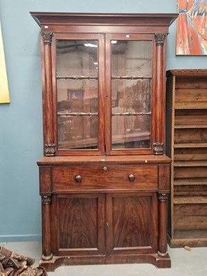 Lot 65 - A 19th century mahogany secretaire display...