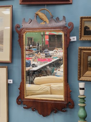 Lot 89 - A 19th century mahogany and gilt fret framed...