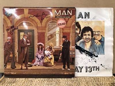 Lot 2875 - Man - Two signed LP records; Back Into The...