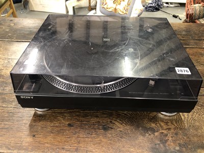 Lot 2876 - A Sony stereo turntable PS-LX350H, belt drive.